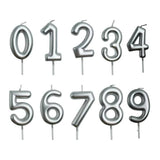 Load image into Gallery viewer, Metallic Silver Number 6 Candle Cake Topper - 3.8cm x 6cm
