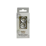 Load image into Gallery viewer, Metallic Silver Number 8 Candle Cake Topper - 3.8cm x 6cm
