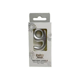 Load image into Gallery viewer, Metallic Silver Number 9 Candle Cake Topper - 3.8cm x 6cm
