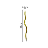 Load image into Gallery viewer, 6 Pack Metallic Gold Curved Candles - 12cm
