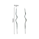 Load image into Gallery viewer, 6 Pack Metallic Silver Curved Candles - 12cm
