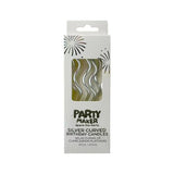 Load image into Gallery viewer, 6 Pack Metallic Silver Curved Candles - 12cm
