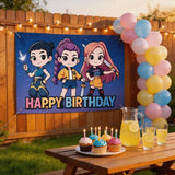 Load image into Gallery viewer, Kpop Happy Birthday Banner - 150cm x 100cm
