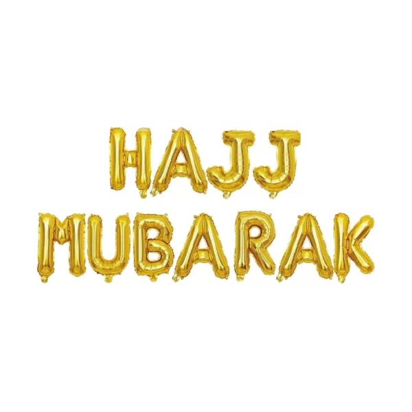 Hajj Mubarak Foil Balloon Set