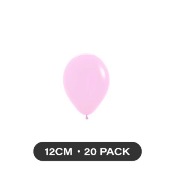 20 Pack Matte Pastel Pink Balloon - 12cm
