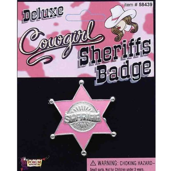 Pink Cowgirl Sheriff Badge