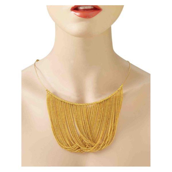 Gold Chain Disco Necklace
