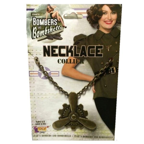 Womens 40s Bombers & Bombshells Propeller Necklace