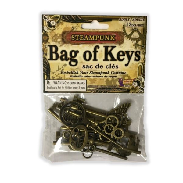 12 Pack Bag of Steampunk Keys