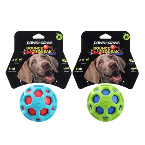 Assorted Bounce & Squeak TPR Cage Ball