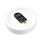 Load image into Gallery viewer, 50 Pack White Reusable Plastic Serving Plate - 22.5cm
