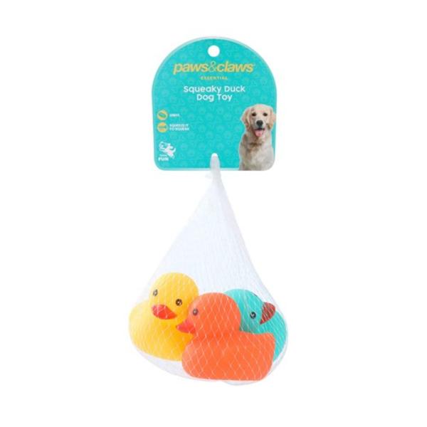 3 Pack Mini Squeaky Duck Vinyl Dog Toys