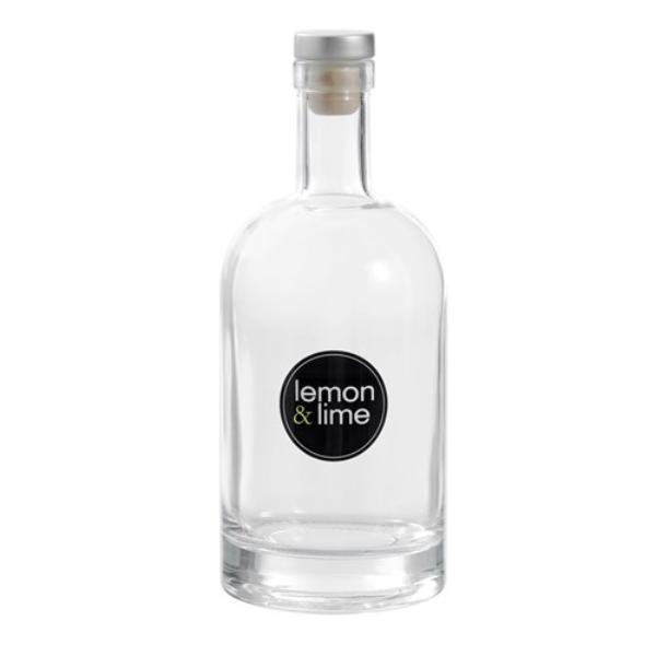 Verre Round Glass Bottle With Lid - 500ml