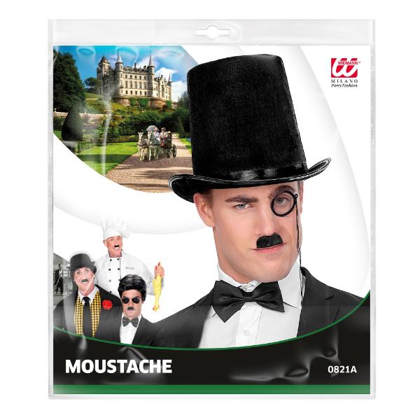 Black Adhesive Chaplin Moustache