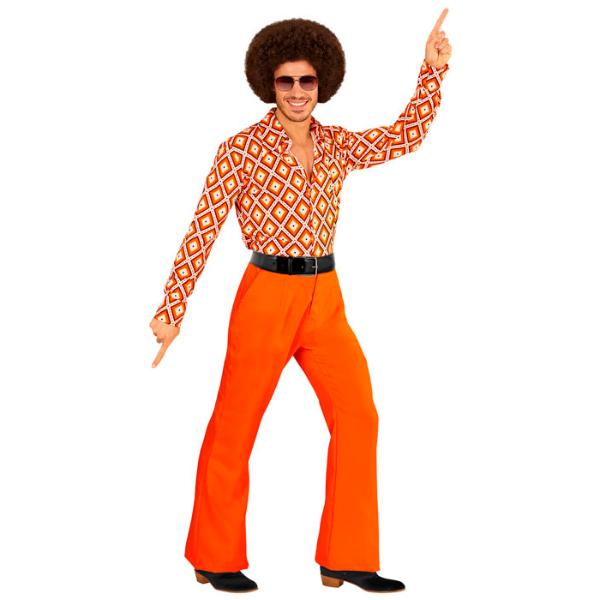 The 70s Groovy Style Oragne Pants - Small - Medium