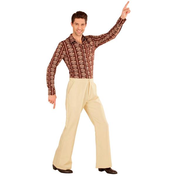 The 70s Groovy Style Beige Pants - Small - Medium