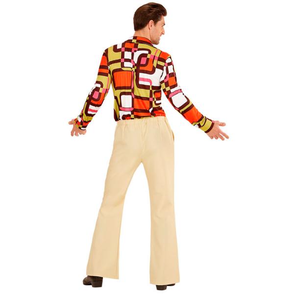 The 70s Groovy Style Beige Pants - Large - X Large