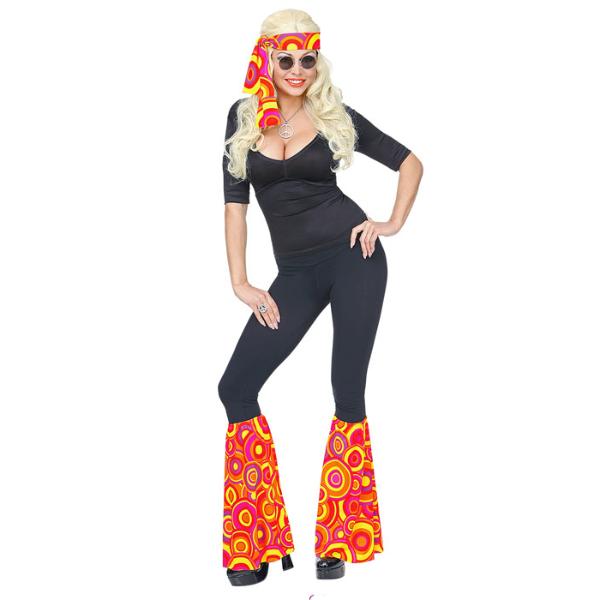 The 70s Groovy Style Orange Bubbles Headband & Leg Warmers