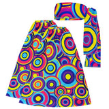 Load image into Gallery viewer, The 70s Groovy Style Blue Bubbles Headband &amp; Leg Warmers
