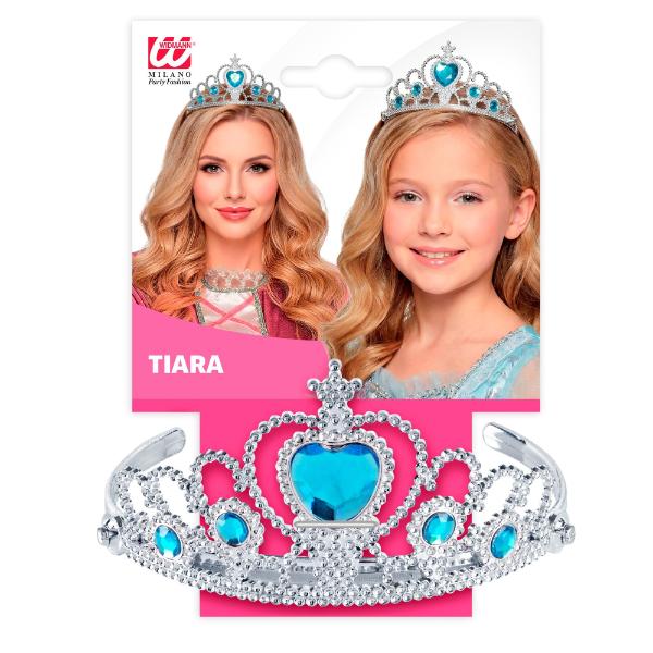 Silver Tiara With Turquoise Gems