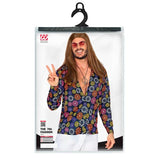 Load image into Gallery viewer, The 70s Groovy Style Blue Flowers Shirt - Large - X Large
