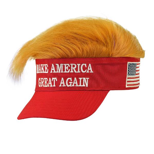 President Visor With Hair