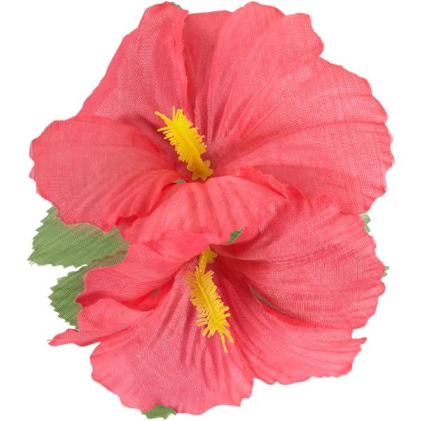 2 Pack Pink Hibiscus Flowers Hair Clip