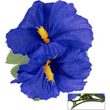 Load image into Gallery viewer, 2 Pack Blue Hibiscus Flowers Hair Clip
