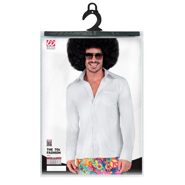 The 70s Groovy Style White Shirt - Small - Medium