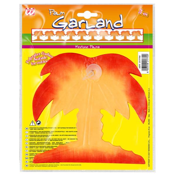 Polyester Outdoor Palm Tree Garland - 300cm