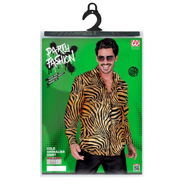 Gold Animalier Party Fashion Shirt - XX Large