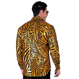 Load image into Gallery viewer, Gold Animalier Party Fashion Shirt - XX Large
