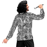 Load image into Gallery viewer, The 70s Disco Style Silver Waves Shirt - X Large
