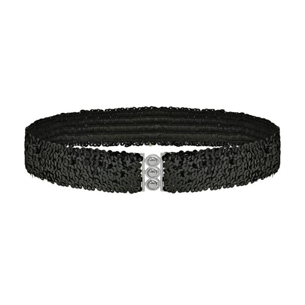 Black Sequin Belt