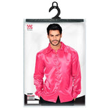 Load image into Gallery viewer, Satin Pink 70s Disco Shirt - Large
