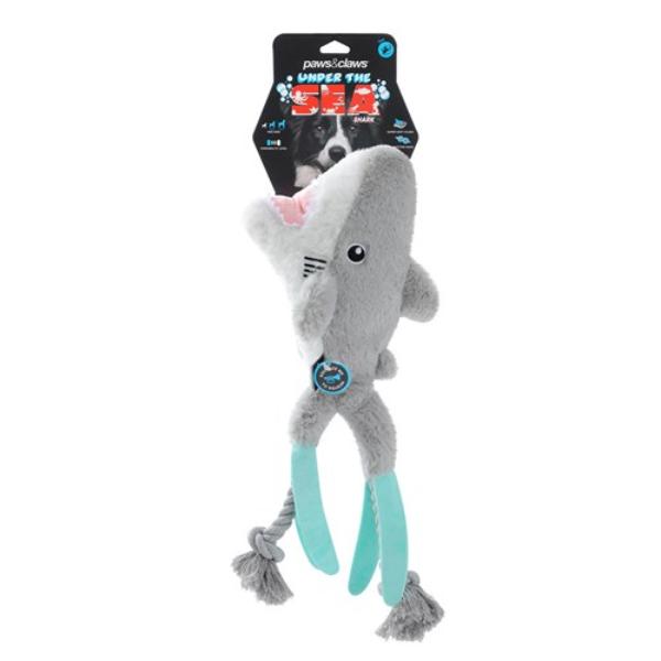 Under The Sea Shark Plush Dog Toy