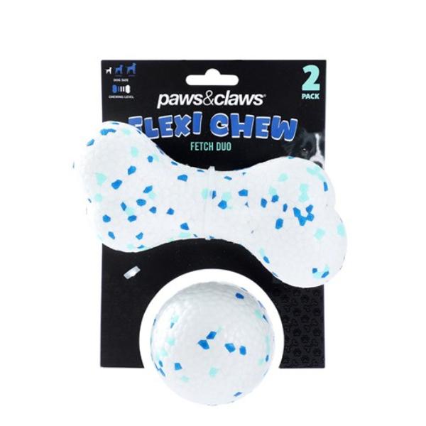 2 Pack Flexi Chew Fetch Duo Toy
