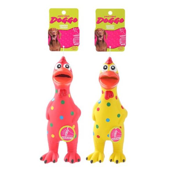 Squeaky Chicken Rubber Latex Toy - Assorted