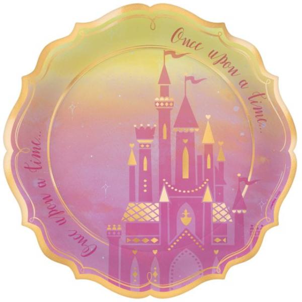 8 Pack Disney Princess Once Upon A Time Paper Plates - 26cm