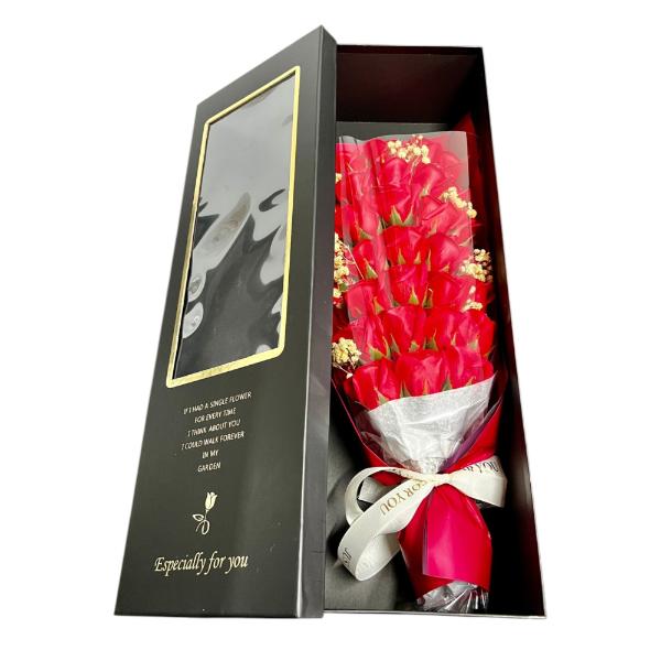 Red Roses In A Gift Box