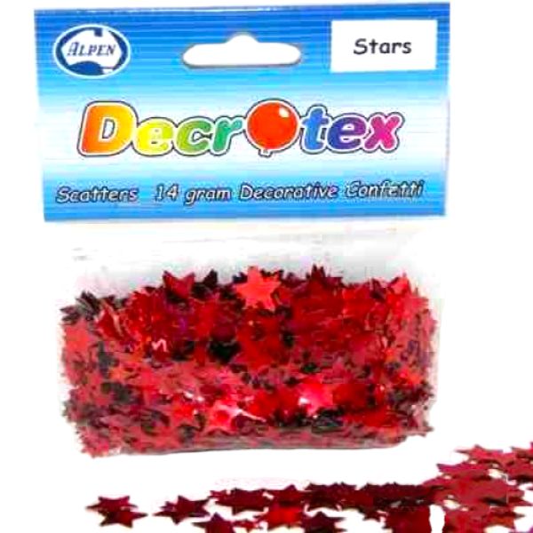 Red Holographic Star Scatters - 6mm & 11mm