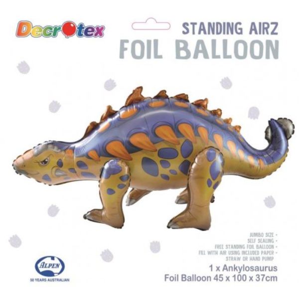 Ankylosaurus Shape Standing Airz Foil Balloon - 45cm x 100cm x 37cm