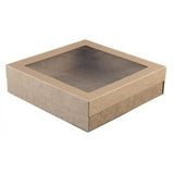 Load image into Gallery viewer, 2 Pack Small Eco Kraft Grazing Box With Lid - 22.5cm x 22.5cm x 6cm
