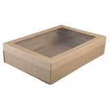 Load image into Gallery viewer, 2 Pack Medium Eco Kraft Grazing Box With Lid - 36cm x 25.2cm x 8cm

