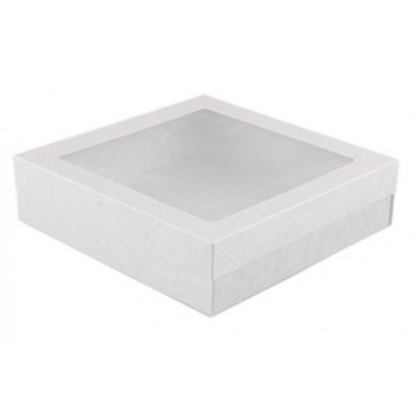 2 Pack Small White Grazing Box With Lid - 22.5cm x 22.5cm x 6cm
