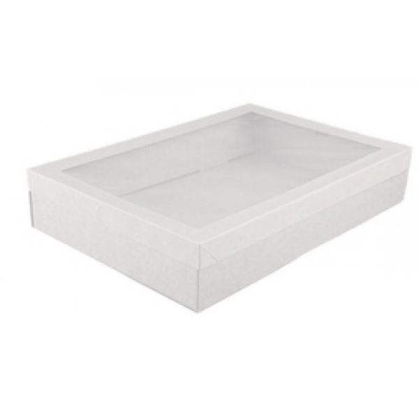 2 Pack Extra Large White Grazing Box With Lid - 45cm x 31cm x 8cm