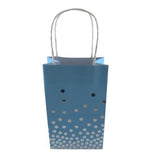 Load image into Gallery viewer, 5 Pack Blue With Silver Dots Paper Bag - 21.5cm x 13cm x 8cm

