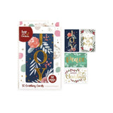 Load image into Gallery viewer, Christmas Botanical Design With Metallic Gold Text Greeting Cards - 1cm x 17.5cm
