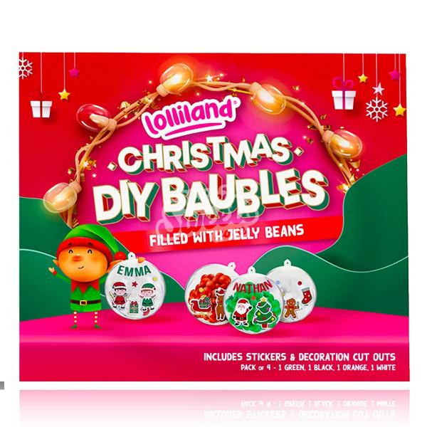 4 Pack DIY Bauble Kit With Jelly Beans