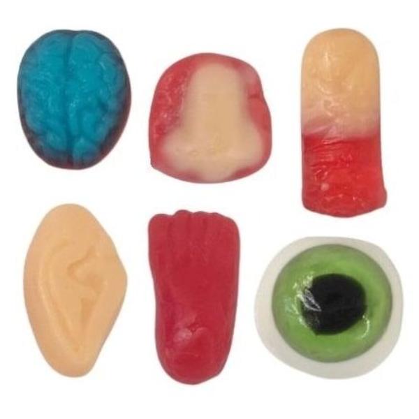60 Pack Gummi Body Parts Halloween Lollies - 500g